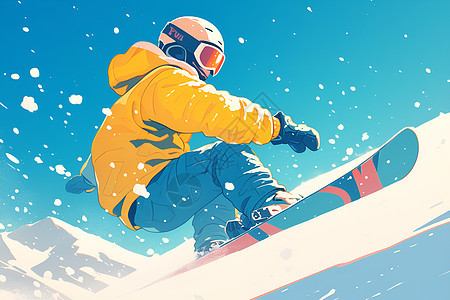 雪地中滑雪的男子图片