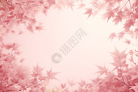 美丽的粉色叶子图片