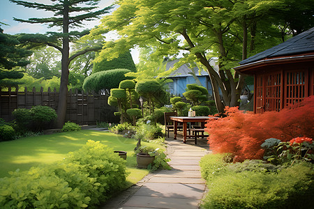 夏日静谧花园图片