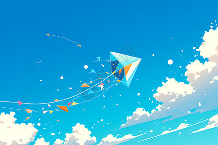 风筝自由的翱翔图片