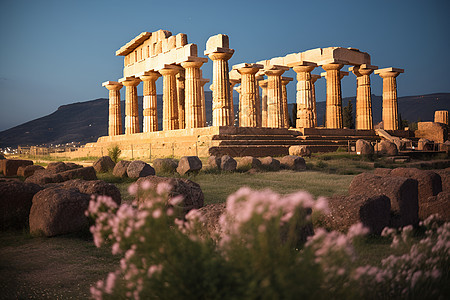 希腊神庙遗迹图片