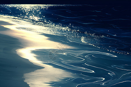 沙滩上的银色月光图片