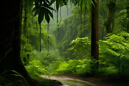 枝繁叶茂的热带雨林图片