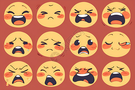 多种情绪的面孔图片