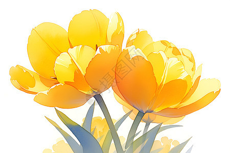 春日盛开的郁金香图片