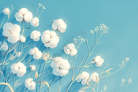 田园棉花的艺术之美图片