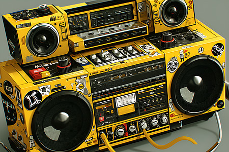 黄色的收音机图片