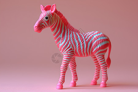 粉红色的斑马玩具图片