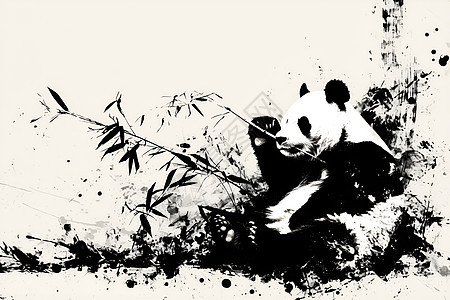熊猫与翠竹图片