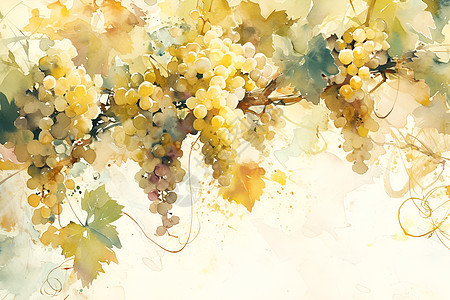 柔和色彩中展现葡萄藤图片