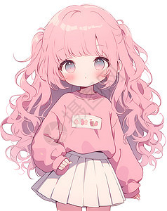 粉色头发的动漫少女图片