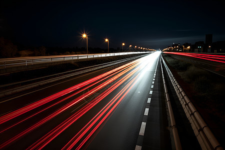 夜空下的高速公路图片