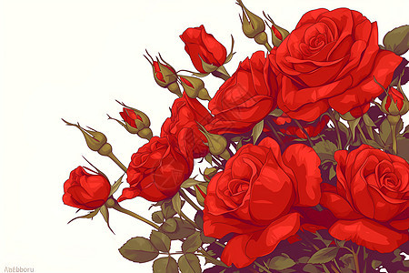 浪漫红色玫瑰花图片