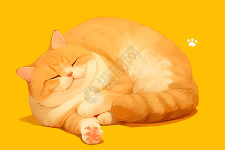 慵懒的黄色猫咪图片
