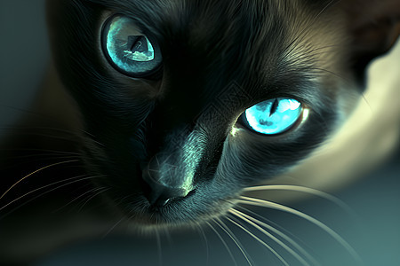 蓝眼猫咪在凝视图片