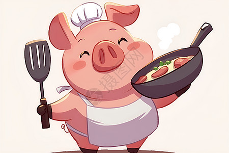 热爱烹饪的小猪图片