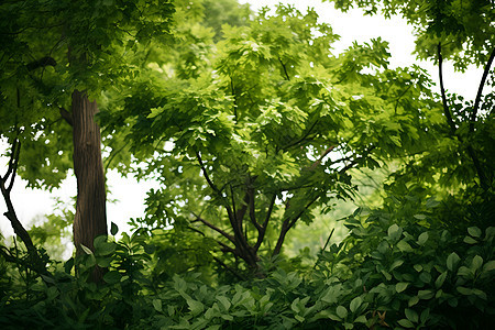 森林的绿色树林图片