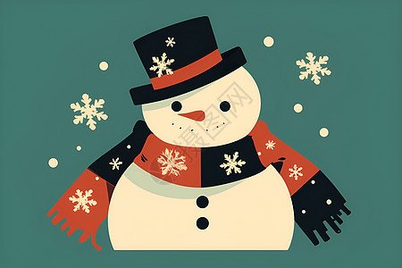 欢乐冬天的雪人图片