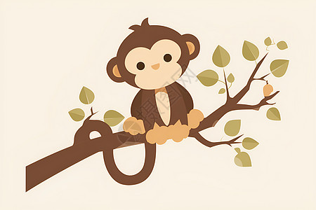 树枝上的猴子图片