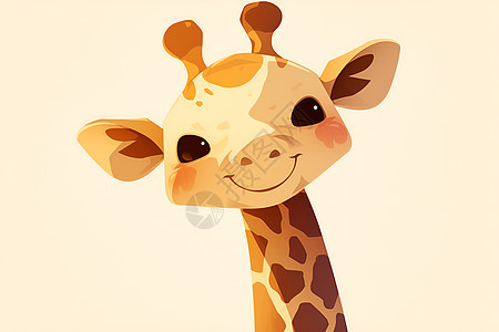 小巧可爱的卡通长颈鹿图片