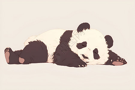 一只卡通熊猫图片