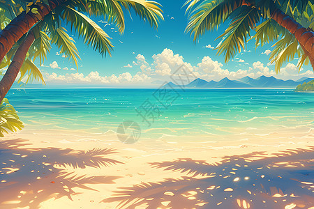 阳光沙滩美景图片
