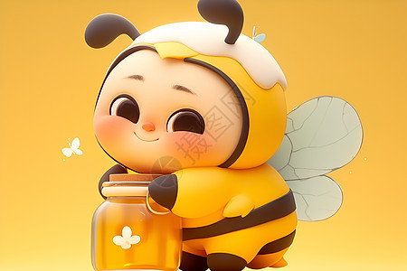 萌萌哒的卡通蜜蜂图片