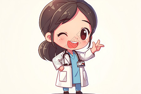 快乐的亚洲女医生图片