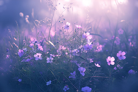梦幻紫色花海图片