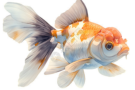 可爱的金鱼插画图片