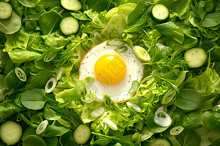 健康的鸡蛋和蔬菜图片