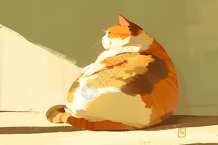 阳光里慵懒的猫咪图片