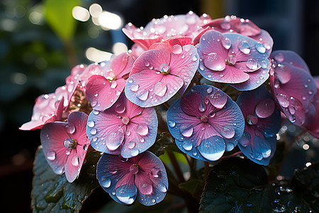 花朵上的水珠图片