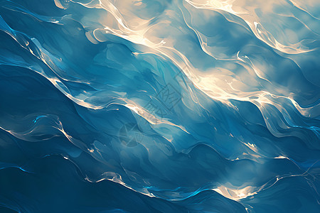 波光粼粼的海洋图片