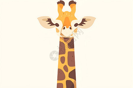 画作的可爱长颈鹿图片