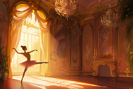宫殿里的芭蕾女孩图片