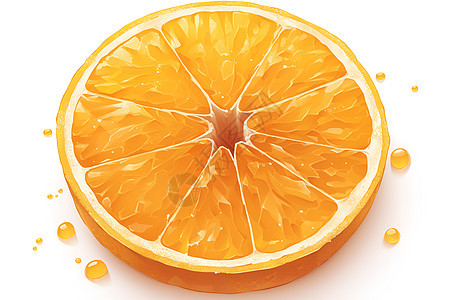 健康可口的橙子片图片