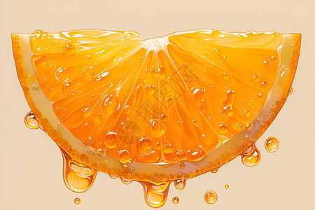 绘画的可口橙子图片