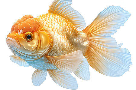 美丽的金鱼插画图片
