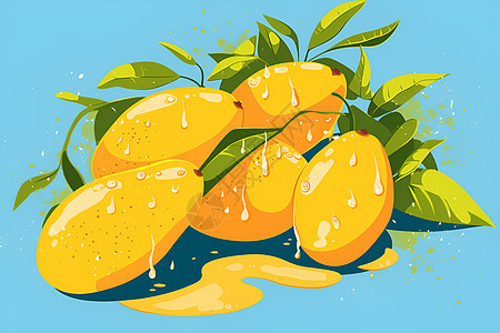 新鲜芒果插图图片