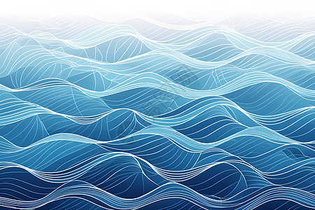海洋波浪插图图片