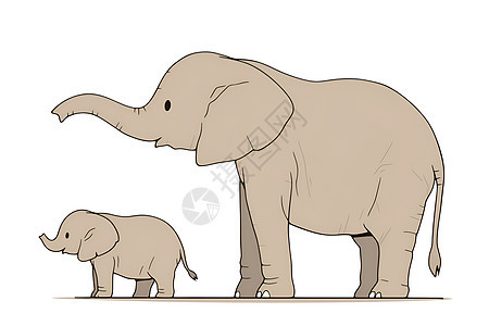 大象爸爸和宝宝图片