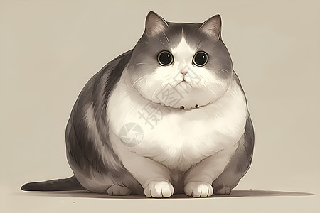 胖萌小猫图片