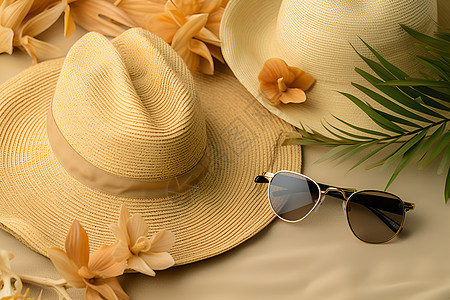 遮阳帽和太阳镜图片