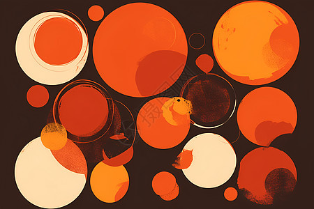 橙色与棕色的圆形图片