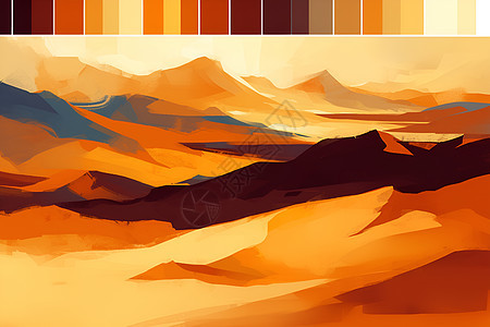 沙漠中的暖色世界图片