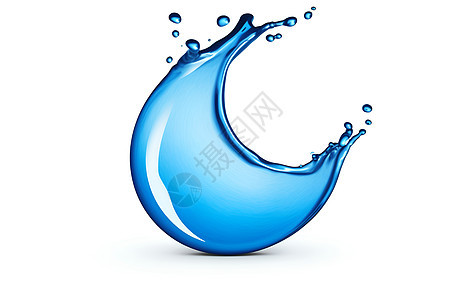 清新的蓝色水滴图片