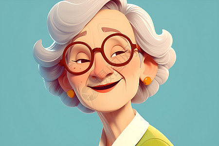 可爱的奶奶角色图片