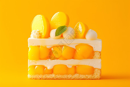 美味好吃的芒果蛋糕图片