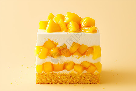 香甜多汁的芒果蛋糕图片